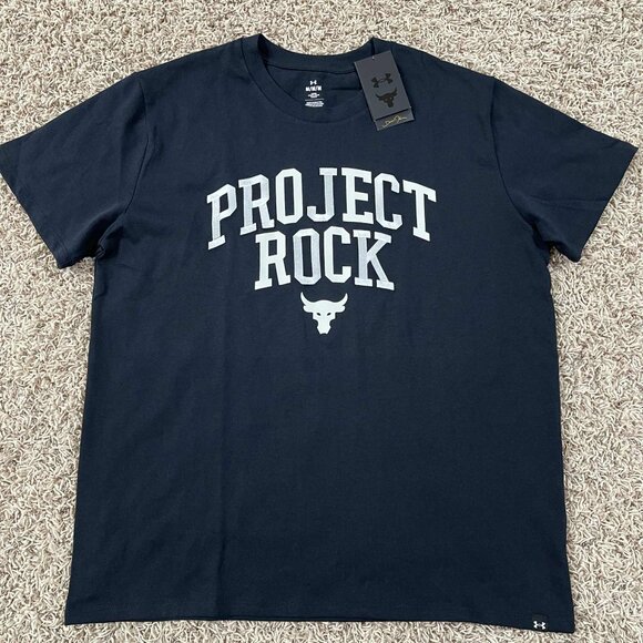 Under Armour Project Rock Women’s Campus Tee T-Shirt Black, Size Medium (New) - Picture 1 of 15